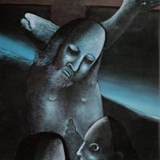 Joze Tisnikar, Gebet, Öl und Tempera auf Leinwand, 1975